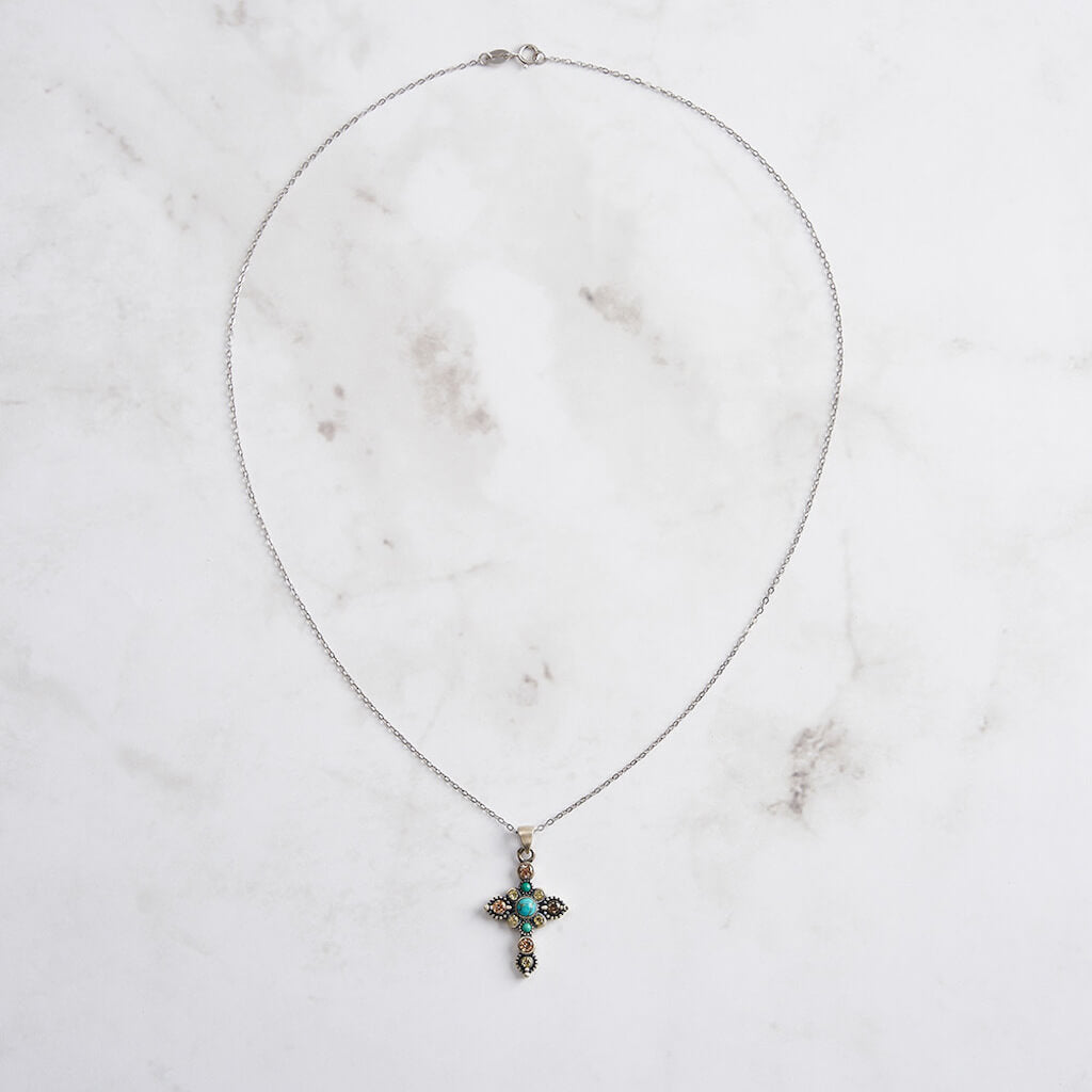 Turquoise Necklace Cross - Minerva Jewelry