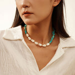 Turquoise Pearl Necklace - Minerva Jewelry