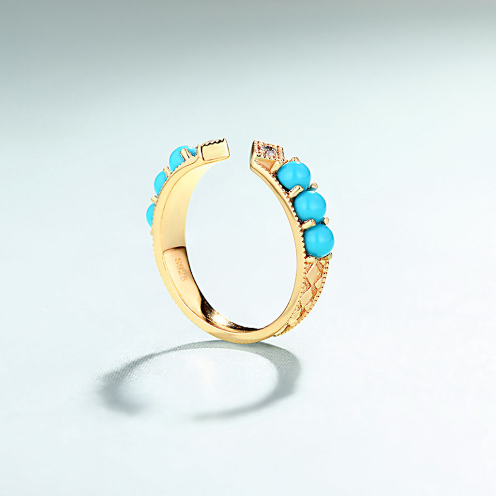 Turquoise Rings Engagement - Minerva Jewelry