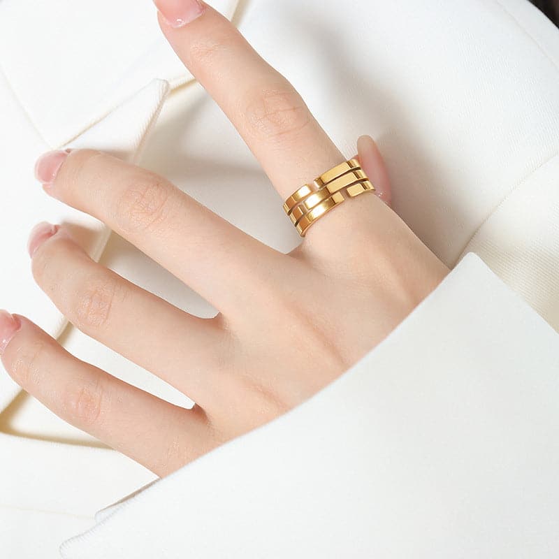 Geometry Bold Ring - Minerva Jewelry