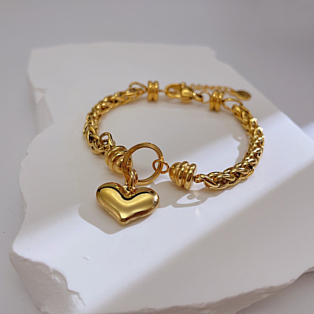 Heart Charm Bracelet - Minerva Jewelry