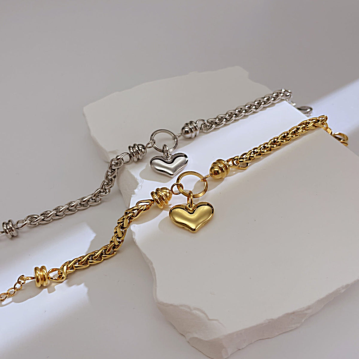 Heart Charm Bracelet - Minerva Jewelry