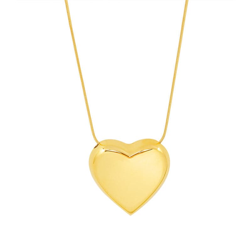 Heart Large Pendant Necklace - Minerva Jewelry